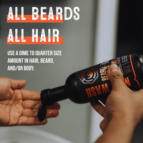 GIBS Grooming Amber 3 in 1 Body Wash For Men, Beard & Hair Moisturizing and Cleansing Liquid Body Wash Liter - Sulfate and Paraben Free
