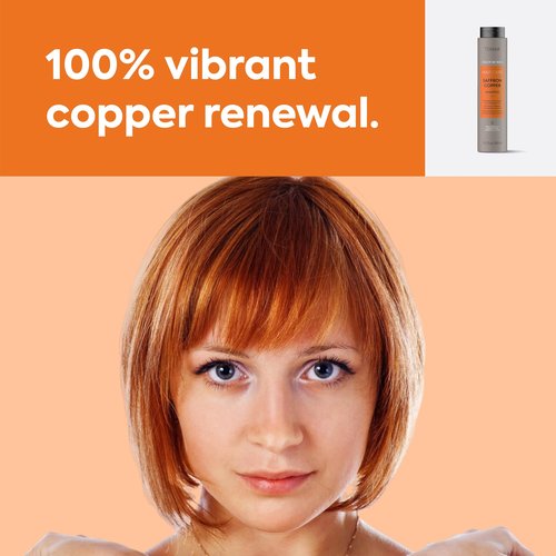 Lakmé Teknia Saffron Copper Color Refresh Shampoo, Color Depositing Shampoo for Copper Hair, 10.2 Fl Oz