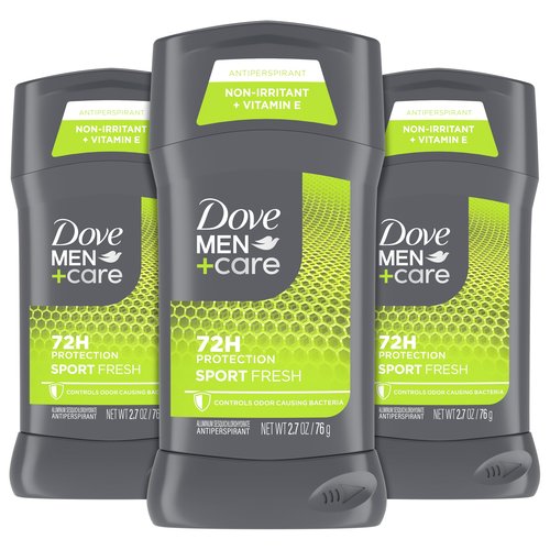 DOVE MEN + CARE Antiperspirant 3 Pack Sportcare Fresh Deodorant for Men 2.7 oz