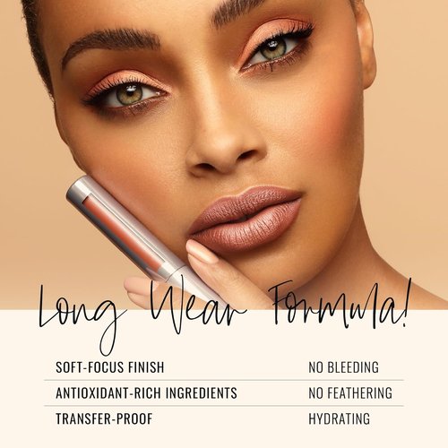 Runway Rogue Silk Glam Liquid Lipstick - Long-Wear Frosted Pale Pink Shade | ‘Trophy Wife’