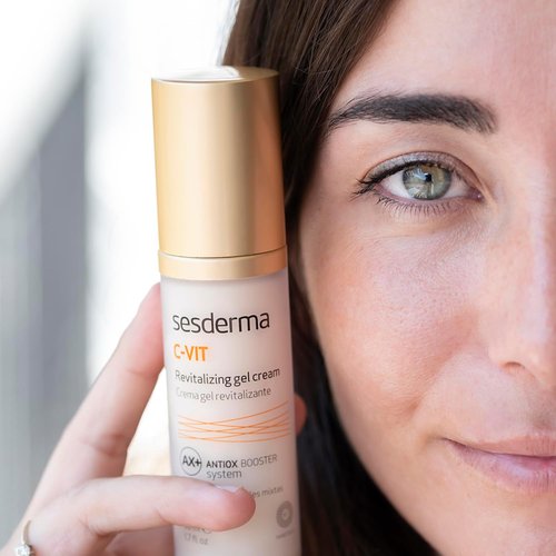 Sesderma C-VIT Revitalizing Gel Cream - Powerful Antioxidant with Vitamin C & Hyaluronic Acid | 1.7 fl oz