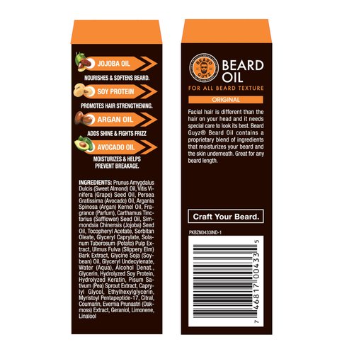 Beard Guyz Beard Oil – Lightweight Beard Moisturizer & Conditioner – Softens Facial Hair, Hydrates Skin Under Beard, Reduces Itch & Frizz – Men’s Grooming Oil, 1.5 oz