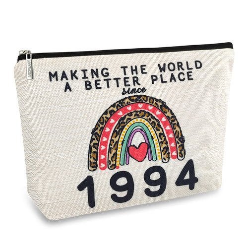 Happy 31st Birthday Gifts for Her Women, 1994 Dirty 31 Year Old Birthday Decorations Makeup Bags for Coworker, Wife, Sister, Best Friend Female, Mothers Day, Christmas Party, Cosmetic Travel Pouch