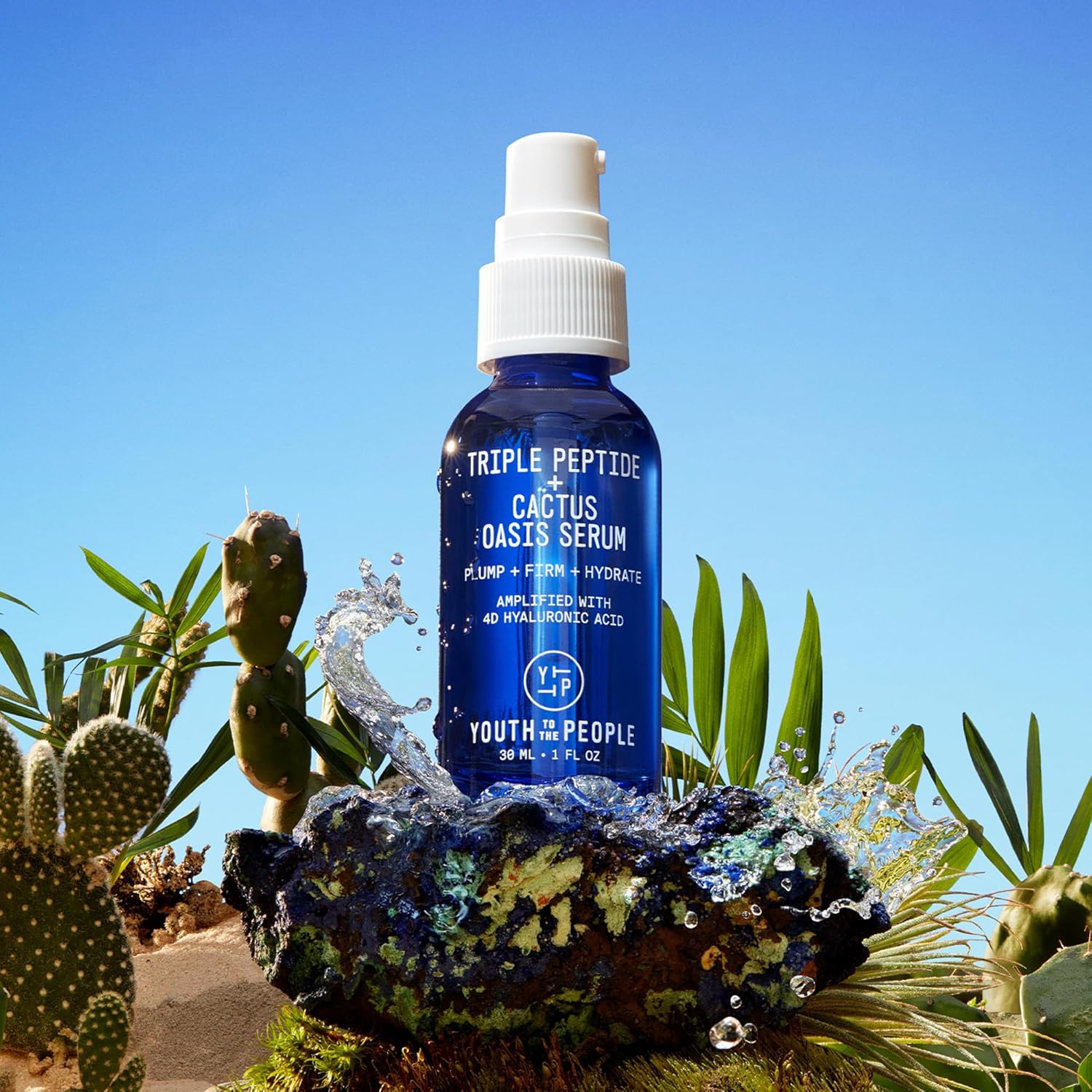 Youth To The People Triple Peptide + Oasis Face Serum - Hydrating & Firming for Dry Skin | 1 fl oz