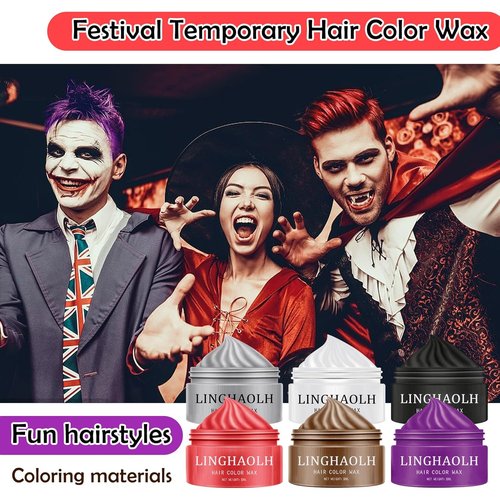 Skiennix Temporary Hair Color Wax - Instant Hair Dye for Festivals & Parties | 6 Vibrant Colors Available