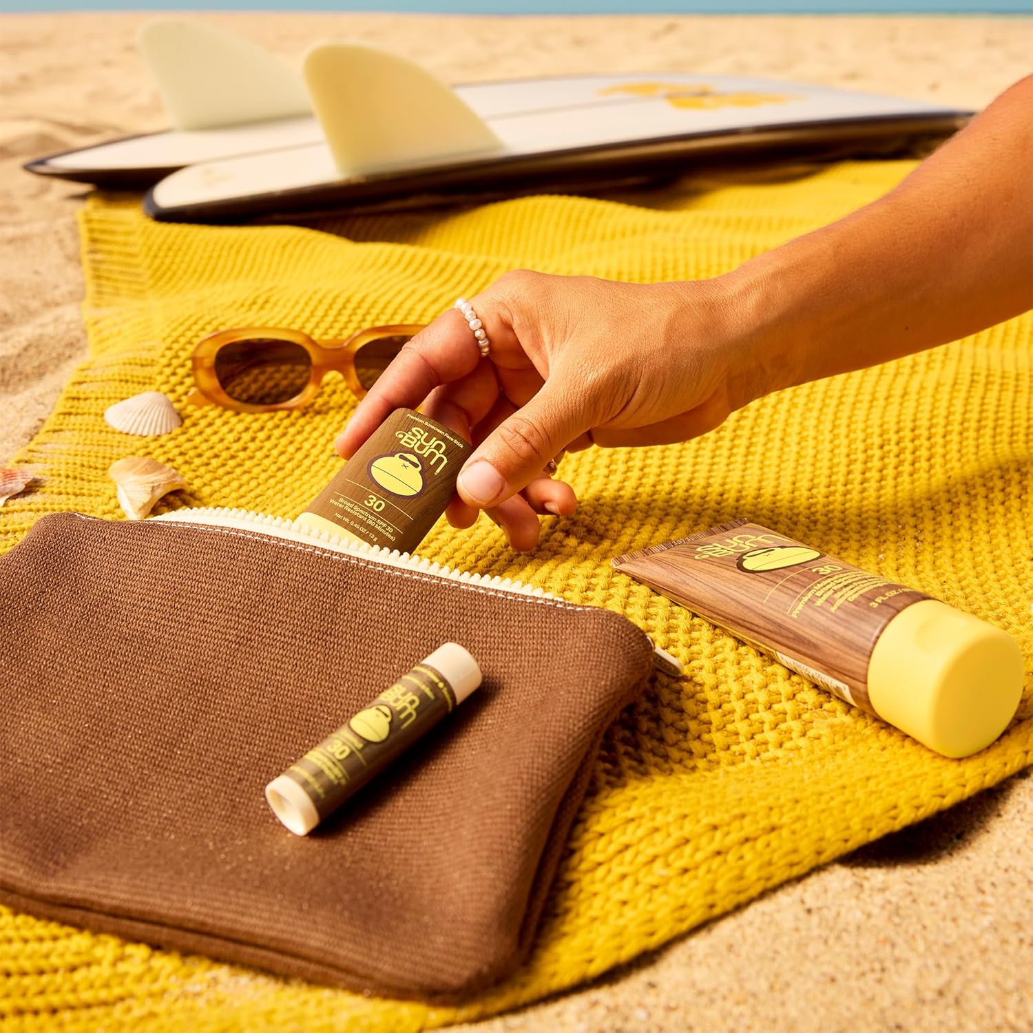 Sun Bum Road Tripper - Travel-Sized Sun Care Pack with SPF 30 Sunscreen, Face Stick & Lip Balm - TSA Friendly