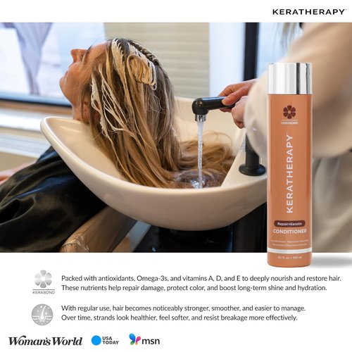 KERATHERAPY Keratin Infusion Repair Conditioner - 10.1 fl. oz. | Revitalize Dry, Damaged Hair with Caviar Extract & Argan Oil