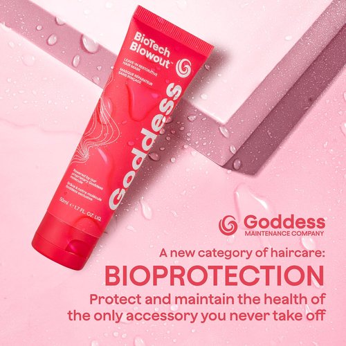 Goddess Maintenance Biotech Blowout Leave-In Hair Mask - Heat Protectant & Frizz Control, 1.7 Fl Oz