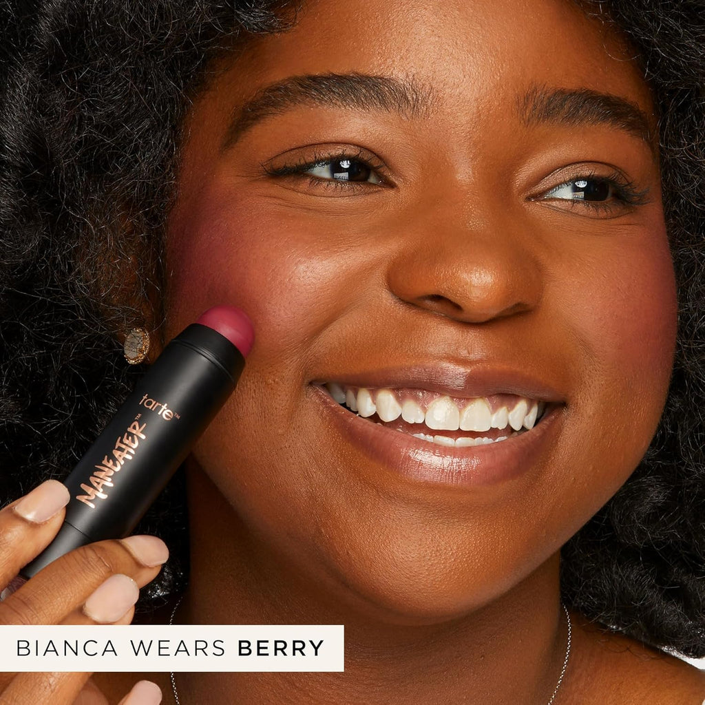 Tarte Maneater Silk Stick Blush - Creamy, Blendable Color for Cheeks & Lips | Hydrated, Natural Finish