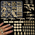 ZUMILLMN 62PCS 3D Nail Charms for Alloy Nails,Set Nail Art Decoration with Gold Dollar, Gun, and Coin,Nail Stones and Jewels Accessories for Nail Supplies Manicure Craft DIY(Gold)