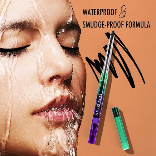 BEPHOLAN Waterproof Gel Eyeliner Pencil - Long-Lasting, Smudge-Proof Eye Liner for Women | Black