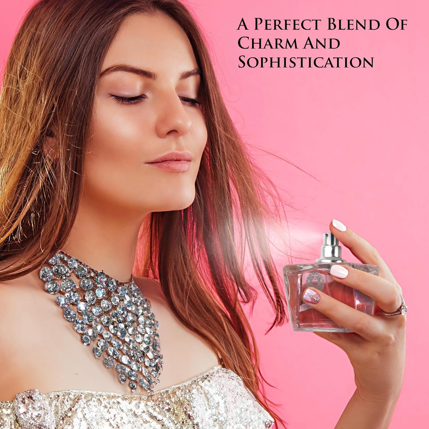 Verse Pink Crystal Eau De Parfum for Women - Floral & Fruity Scent with Pomegranate & Yuzu - 100ml Elegant Bottle