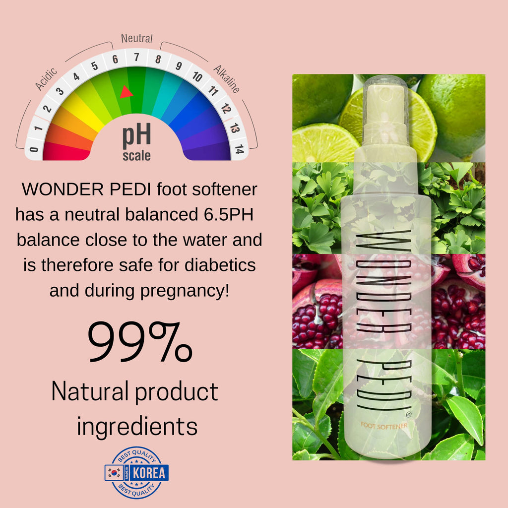 WONDER PEDI Double Sided Foot File - Made in Germany Feet Scrubber and Feet Softener Callus Remover Spay., Red, 1.0 Count