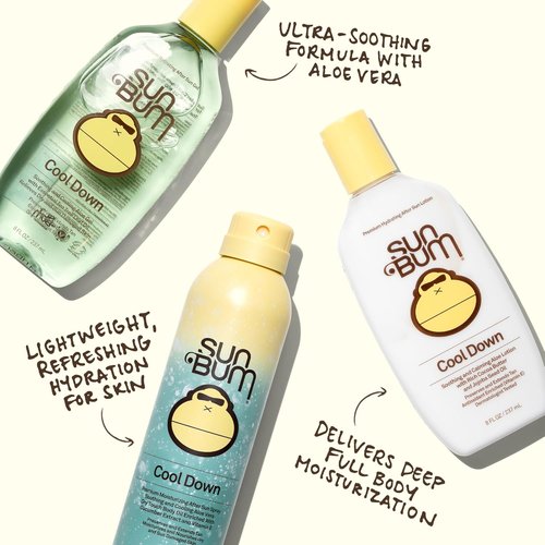 Sun Bum Aloe Vera Lotion - Vegan After Sun Care with Cocoa Butter for Soothing Hydration - Travel Size 3 oz