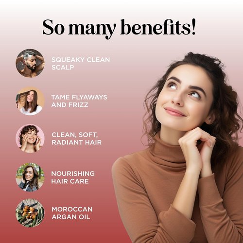 **Argan Oil Shampoo & Conditioner Set - Paraben & Sulfate Free for Frizz Control & Moisture**