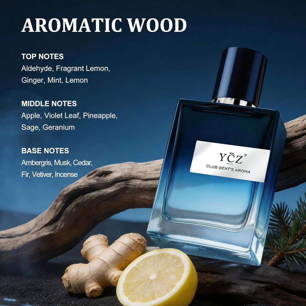 Ycz Club Cologne for Men - 1.7oz Long-Lasting Fragrance with Aromatic Woody Notes | Perfect Gift for Gentlemen