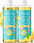 Brittanie’s Pure Castile Liquid Soap Refill, Lemon Sage, 32 Ounce Pack of 2 | Dish Soap, Hair & Body, Home, Gentle and Pure, Made with Natural Luxurious Oils, Vegan & Gluten Free Non-GMO