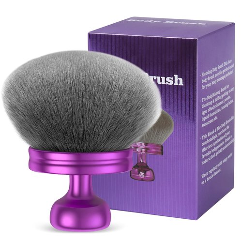 Iooyt 3.6 Inch Extra Large Kabuki Brush, Big Body Makeup Brush, Tanning Brush for Streak, Free Application, Dry & Wet Use, Durable Design - Perfect for Sunless Tanning, Body Lotion, Moisturizer