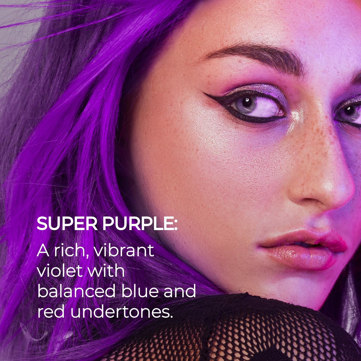 XMONDO Hair Color - Super Purple Semi-Permanent Color | Vegan Formula with Hyaluronic Acid, 8 Fl Oz