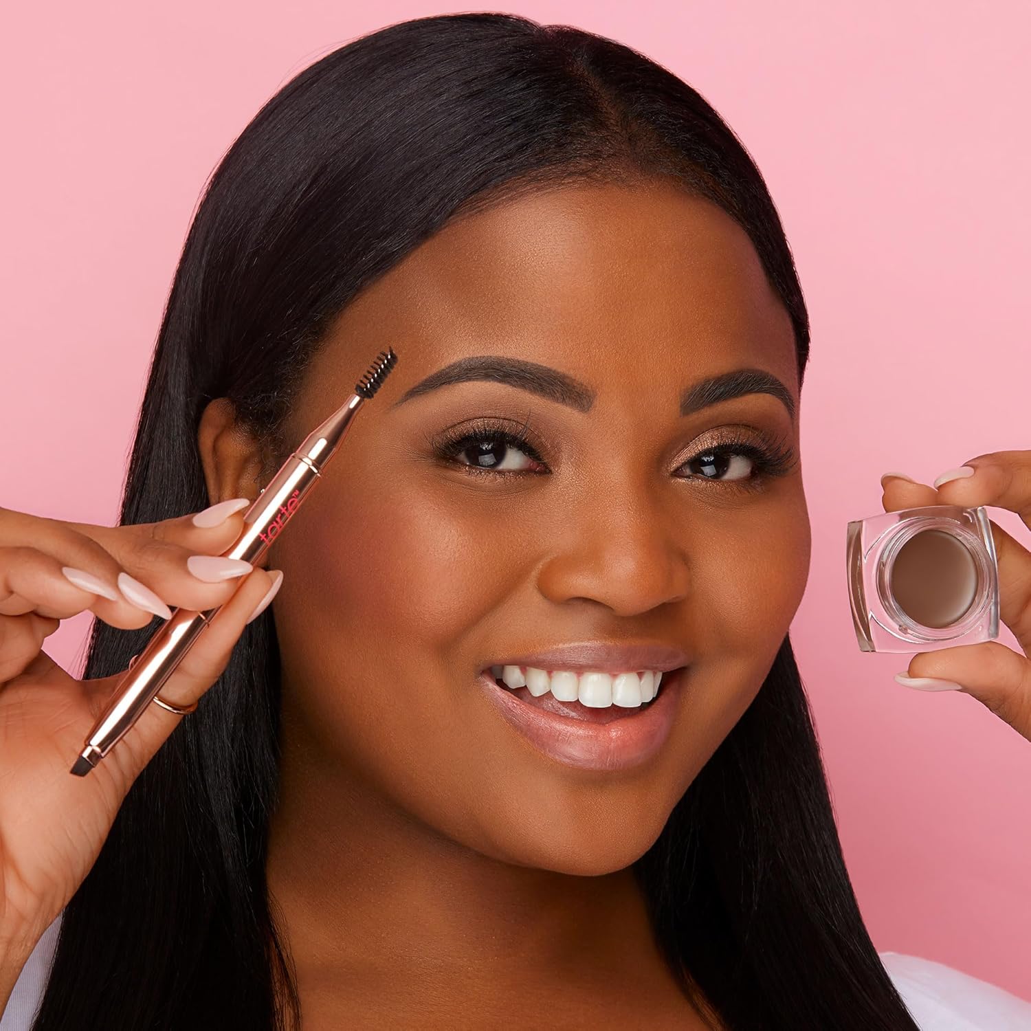 Tarte Big Ego Brow Pomade - Creamy, Pigmented Eyebrow Gel for Sculpting & Filling | Waterproof, Vegan, Longwear