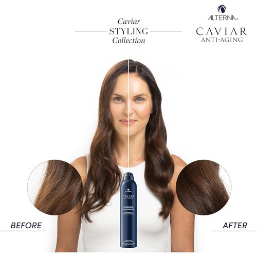 Alterna CAVIAR Anti-Aging Working Hairspray - Buildable Hold & Frizz Control | Sulfate-Free Shine
