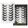 SHUYING False Eyelashes 16mm Faux Mink Lashes with Superfine Band Fluffy Cat Eye Strip Lashes Natural Look Soft Wispy Luxury Volume Fake Eyelash 7 Pairs Pack