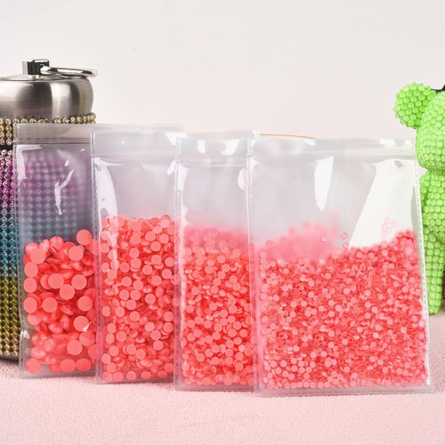 Blinginbox Flatback Rhinestones Round Gems, 1440pcs Luminous Series Glass Stones Neon Gems Non Hotfix Crystal Rhinestones for Nail Charms Crafts Clothes Tumblers,Living Coral Neon,SS20.