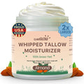 Clariglow Whipped Beef Tallow Face Moisturizer | 100% Grass Fed Beef Tallow Skin Face Balm Cream | Lotion Balm Body Moisturizer with Honey & Almond | 4 oz | Natural Skin Care