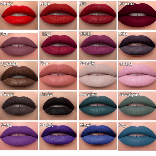 Mynena Jet Black Matte Liquid Lipstick - Long-Lasting, Waterproof, Smudge-Proof Color | All-Day Comfort