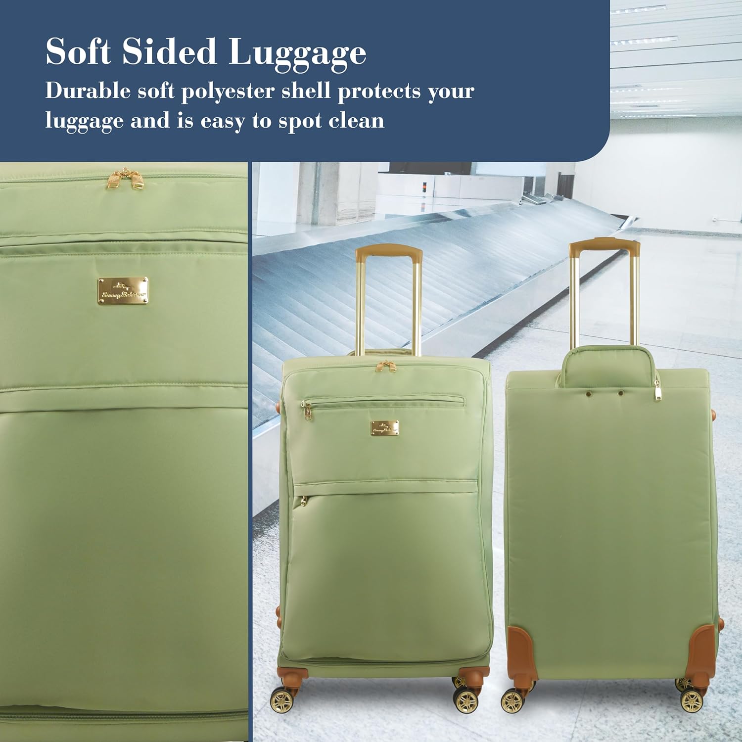 Tommy Bahama 30-Inch Rolling Luggage - Soft-Sided Suitcase with Spinner Wheels | Sage Color