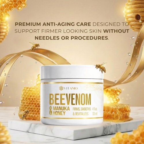 Bee Venom Skin Treatment Cream | Face & Neck Wrinkle Moisturizer That Firms & Tightens | Made In USA | Hydrating Skin Restoration with Instant Smoothing Effect