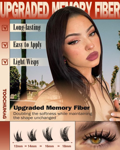 Manga Lash Clusters Anime Eyelash Clusters Volume Cluster Eyelash Extensions 12-18mm Thick Spiky Lashes Clusters 144pcs Cluster Lashes Individual DIY Lash Extension by TOOCHUNAG