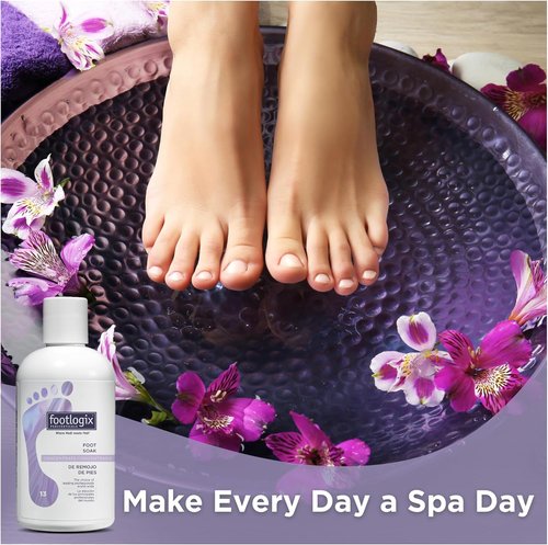 FOOTLOGIX Foot Soak Concentrate - Gentle Cleansing Formula for Softening Dry Feet | 8.45 oz