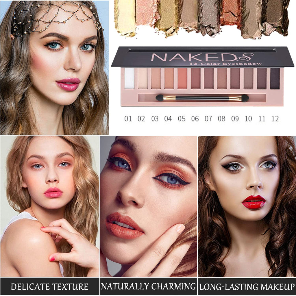 Sulily Eyeshadow Palette Kit - 12 Colors in Matte & Shimmer | Waterproof Professional Makeup for Women