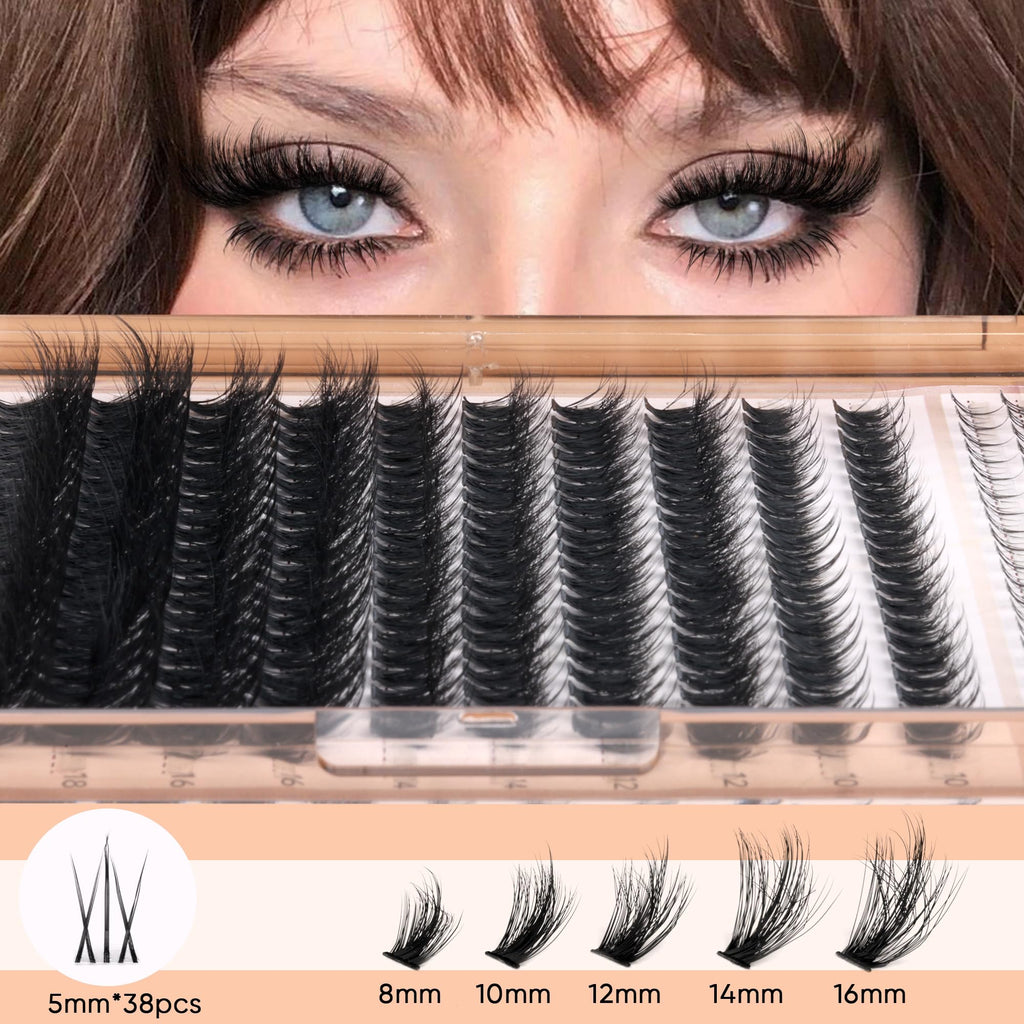 Wispy Lash Clusters with Bottom Lashes Eyelash Clusters C Curvature Cluster Eyelash Extensions 10-18mm Individual Lashes DIY Lashes Clusters Thick Volume by Winifred