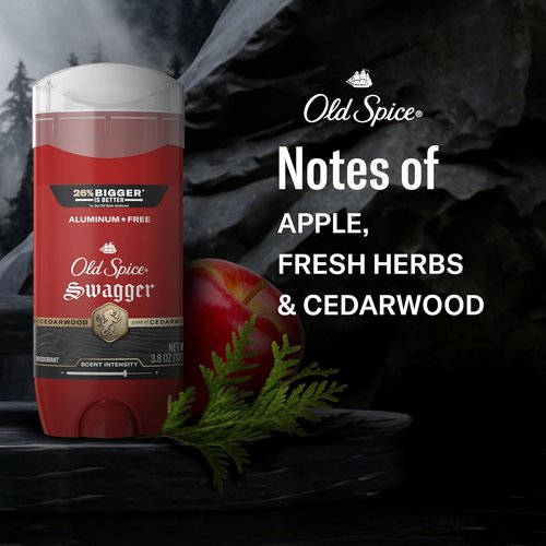 Old Spice Aluminum-Free Deodorant for Men - 24/7 Odor Protection & Lasting Swagger Scent | Lime & Cedarwood, 3.8 oz (Pack of 3)