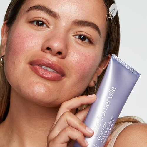 Kate Somerville Goat Milk Cleanser & SuperCell Peptide Serum Duo - 4oz & 1oz for Ultimate Hydration
