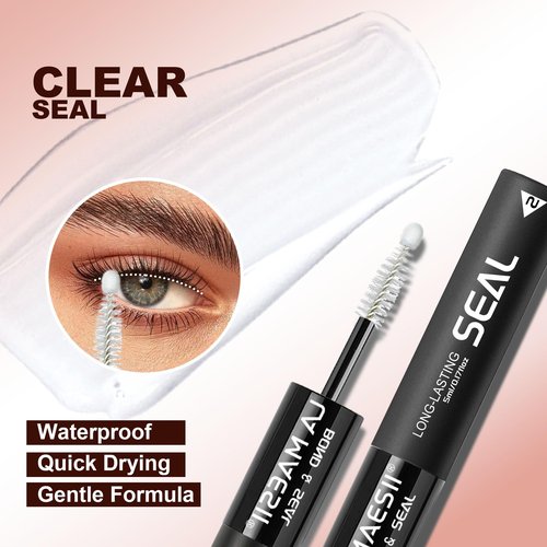 Lash Cluster Glue,Lash Bond and Seal Waterproof,Bond & Seal Lash Glue for Eyelash Cluster,Black Long-Lasting 72H Latex Free（10ml）