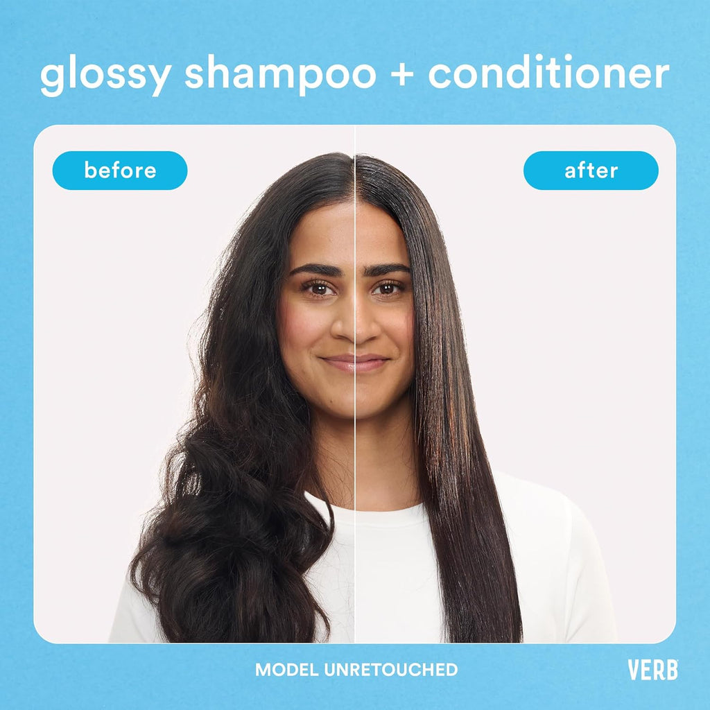 VERB Glossy Conditioner - Conditions, Detangles & Adds High Shine for Thick to Coarse Hair | Vegan & Sulfate-Free