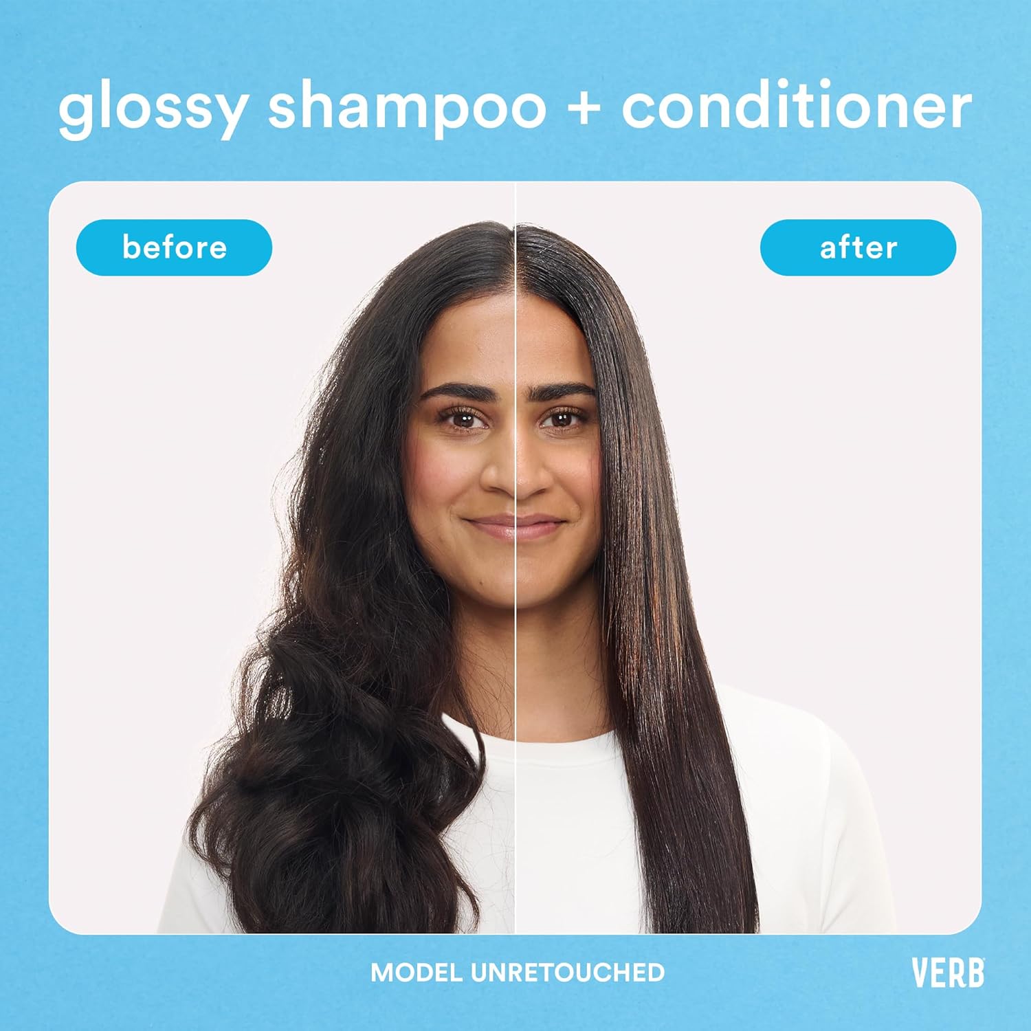 VERB Glossy Conditioner - Conditions, Detangles & Adds High Shine for Thick to Coarse Hair | Vegan & Sulfate-Free