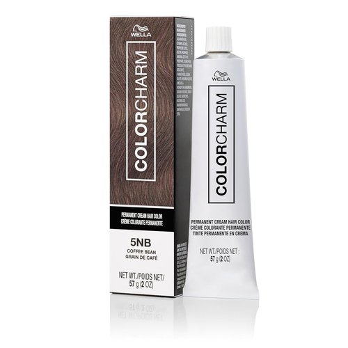 COLORCHARM Permanent Cream Hair Dye - Medium to Golden Caramel Brown | 100% Gray Coverage | Vegan & Paraben-Free | 2 oz.