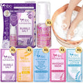nbc BeautiLab Pedicure Foot Soak Set - Upgraded 6 in 1 Foot Spa, Foot Bath Spa, Pedicure Kit for Tired & Dry Cracked Feet, Athletes Feet, Bad Odor, Softens Calluses (3 Set Lavender)