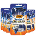 BIC Comfort 3 Advance Disposable Razors for Men, For an Ultra-Soothing and Close Shave, 4 Piece Razor Set