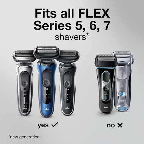 Braun Series 5 53B Electric Shaver Head - Compatible with Series 5 & 6 Shavers | Sleek Black Design