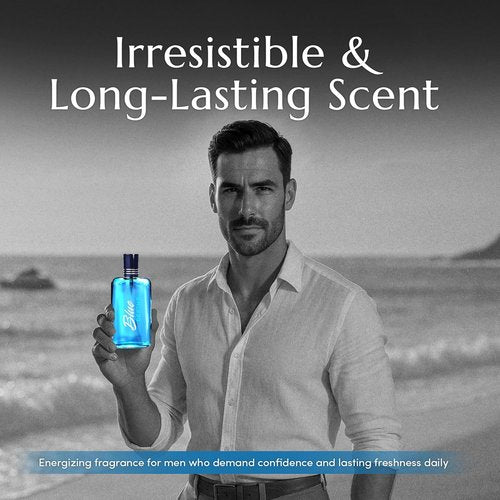 PB ParfumsBelcam Blue Depths Eau de Toilette Spray - 3.4 Fl Oz | Fresh Aquatic Cologne for Men with Citrus, Musk & Amber Scent