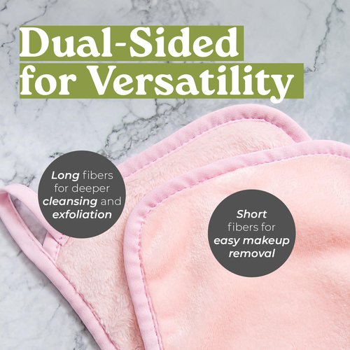 Tree To Tub Reusable Makeup Remover Cloth for Face - Gray Washable Microfiber Makeup Remover Towels for Gentle Cleansing, Washcloth for Daily Use, Face Towels for All Skin