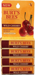 Burt's Bees Wild Cherry Lip Balm - Moisturizing Formula | 0.15 oz | 4-Pack