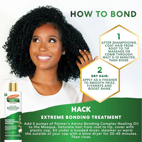 Palmer's Amino Bonding Complex Hair Mask - Intense Conditioning Masque with Coconut Oil & Vitamin E | 12 fl. oz.