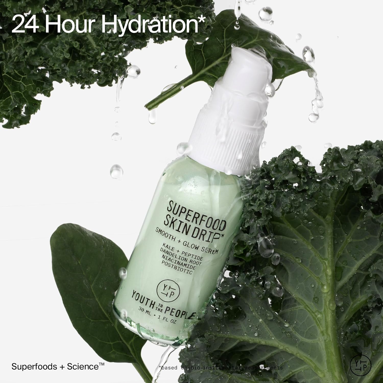 Youth To The People Superfood Skin Drip Face Serum - Strengthens Skin Barrier & Evens Tone | 1 fl oz, Vegan, 5% Niacinamide