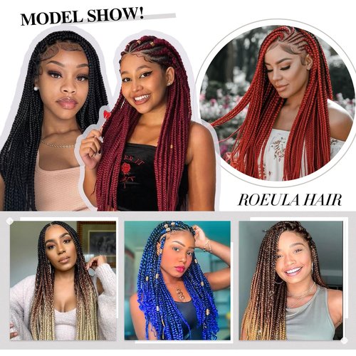 Roeula 4# Medium Brown Pre Stretched Braiding Hair 30 Inch 8 Packs Medium Brown Braiding Hair Pre Stretched Synthetic Braids (4# Medium Brown, 30 Inch (pack of 8))